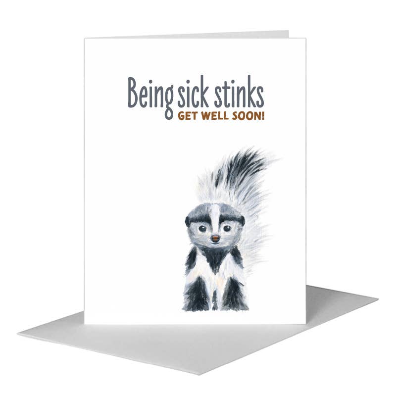 Skunk Face, Greeting Card (#8111D)