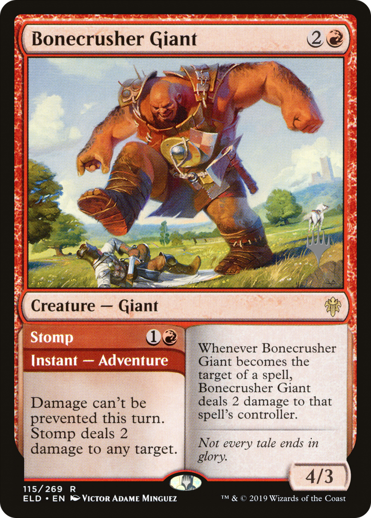 Bonecrusher Giant // Stomp (PPELD-115P) - Throne of Eldraine Promos