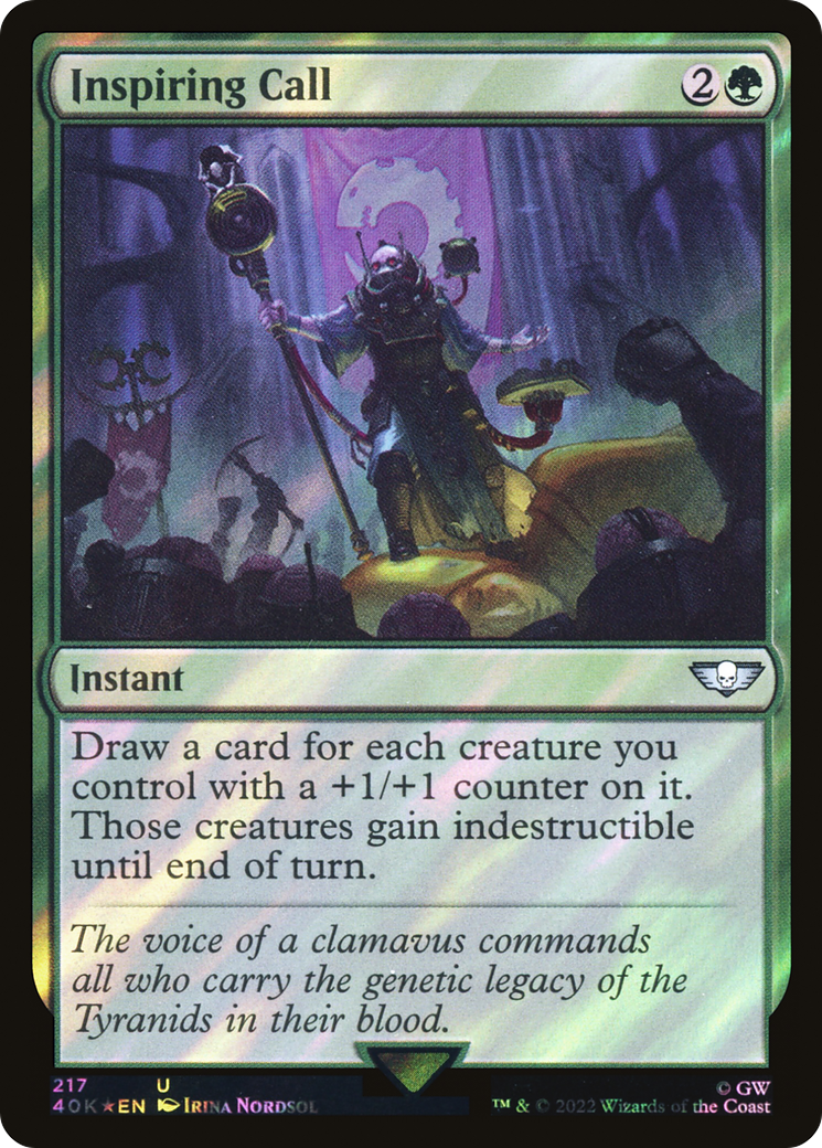 Inspiring Call (40K-217★) - Warhammer 40,000 Commander Foil