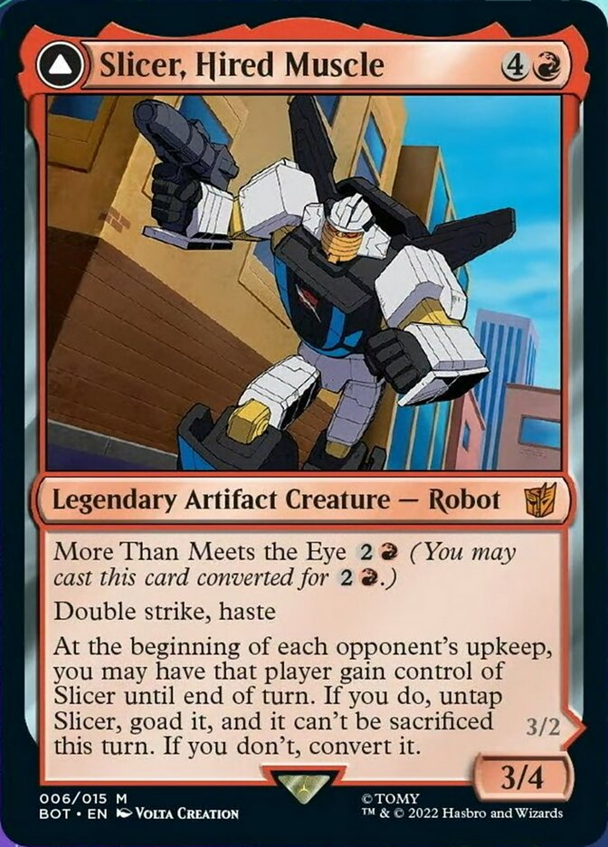 Slicer, Hired Muscle // Slicer, High-Speed Antagonist (BOT-006) - Transformers: (convertdfc)