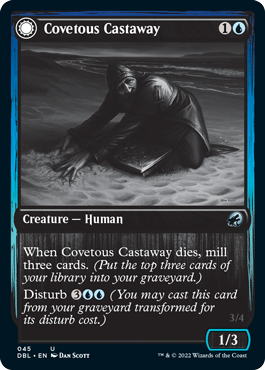 Covetous Castaway // Ghostly Castigator (DBL-045) - Innistrad: Double Feature: (Double Faced Transform)