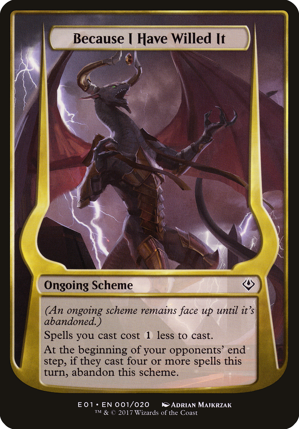 Because I Have Willed It (OVER-01★) - Archenemy: Nicol Bolas Schemes