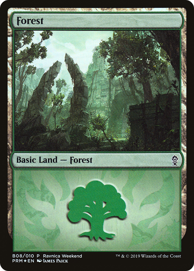 Forest (LARP-B08) - RNA Ravnica Weekend Foil
