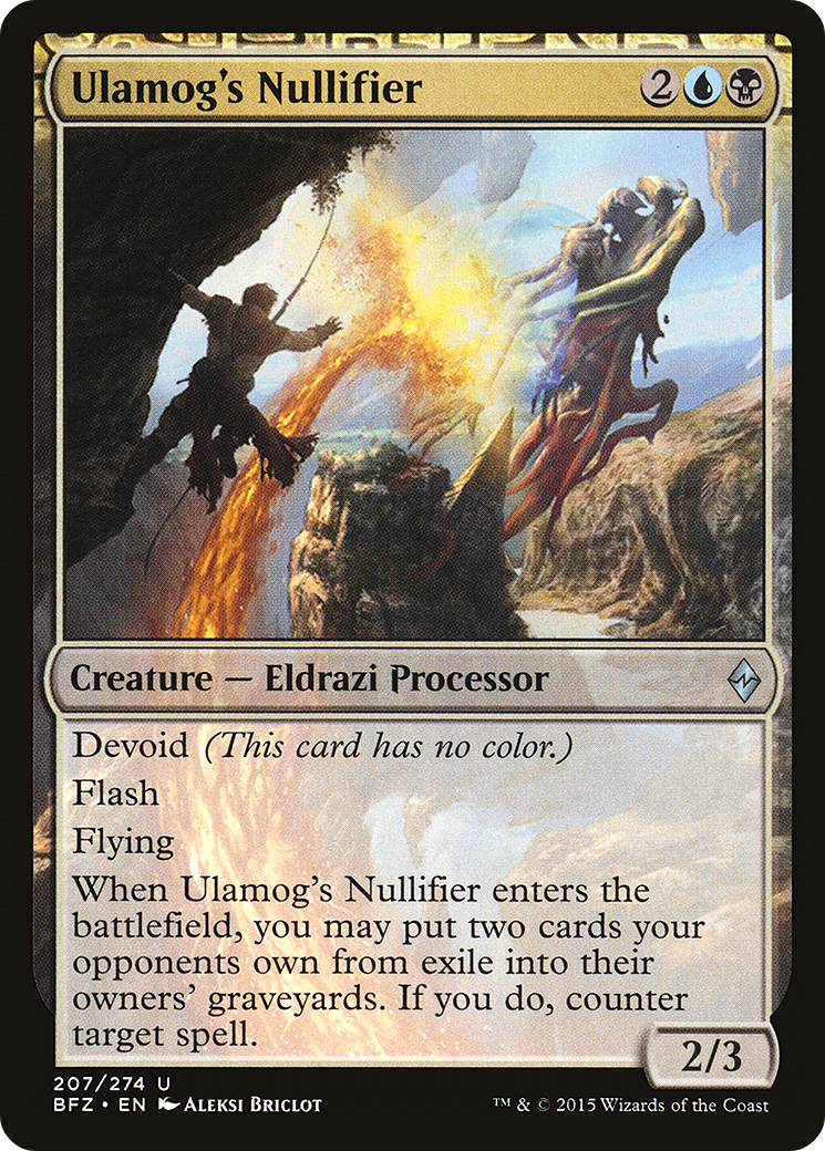 Ulamog's Nullifier (BFZ-207) - Battle for Zendikar: (devoid) Foil