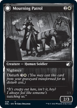 Mourning Patrol // Morning Apparition (DBL-028) - Innistrad: Double Feature: (Double Faced Transform)