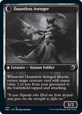 Bereaved Survivor // Dauntless Avenger (DBL-004) - Innistrad: Double Feature: (Double Faced Transform)