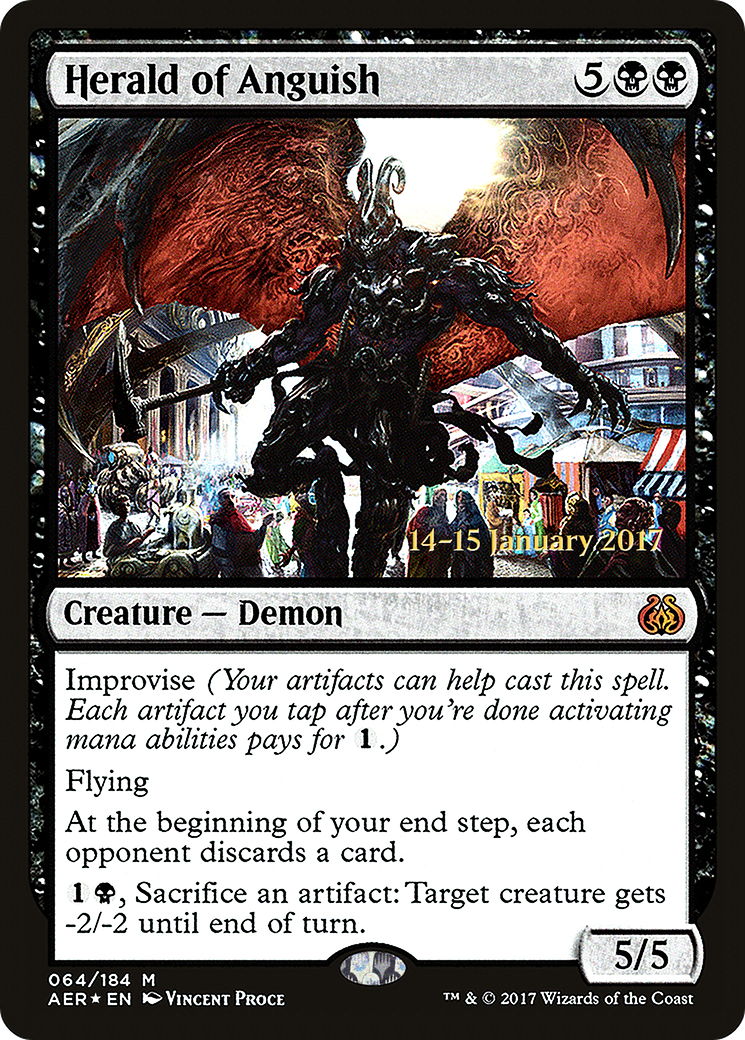 Herald of Anguish (PRE-64S) - Aether Revolt Promos Foil