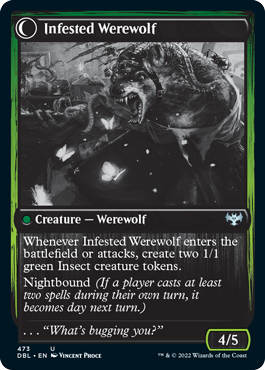 Infestation Expert // Infested Werewolf (DBL-473) - Innistrad: Double Feature: (Double Faced Transform)