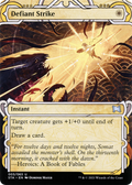 Defiant Strike (STA-003) - Strixhaven Mystical Archive: (Showcase) (Borderless) Etched Foil