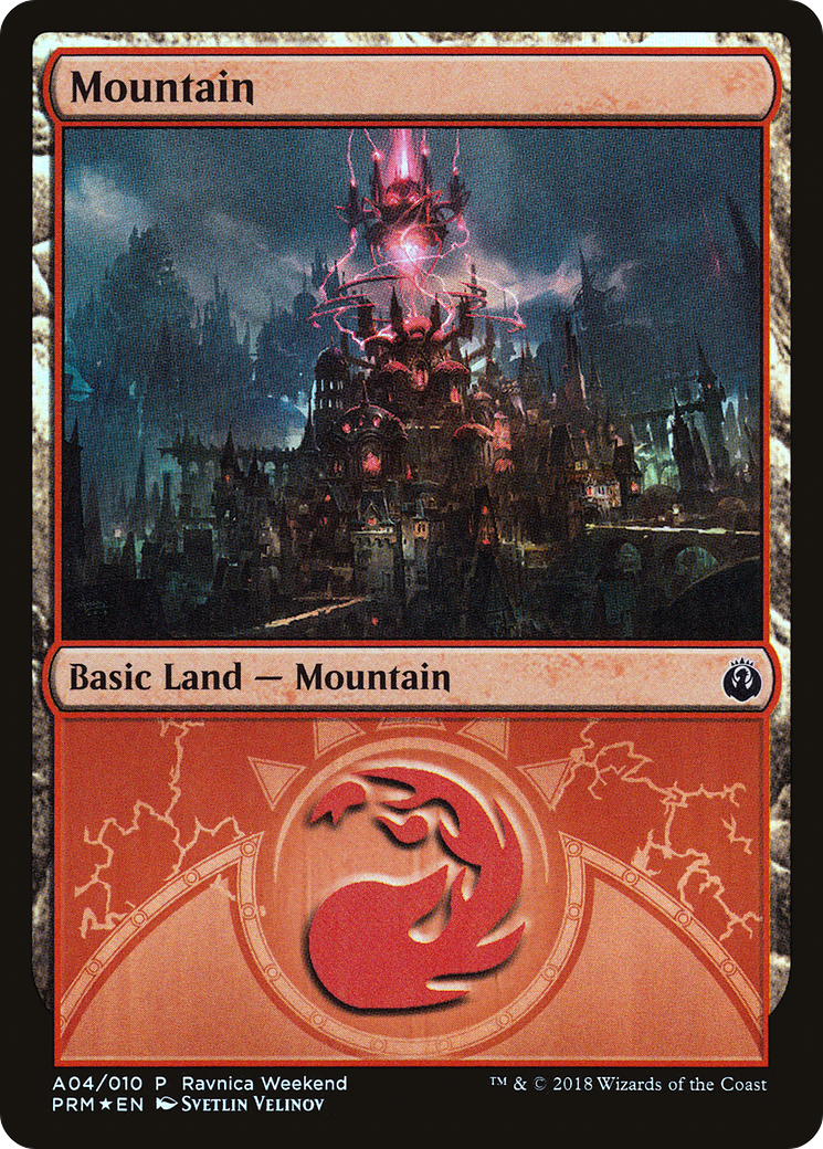 Mountain (LARP-A04) - GRN Ravnica Weekend Foil