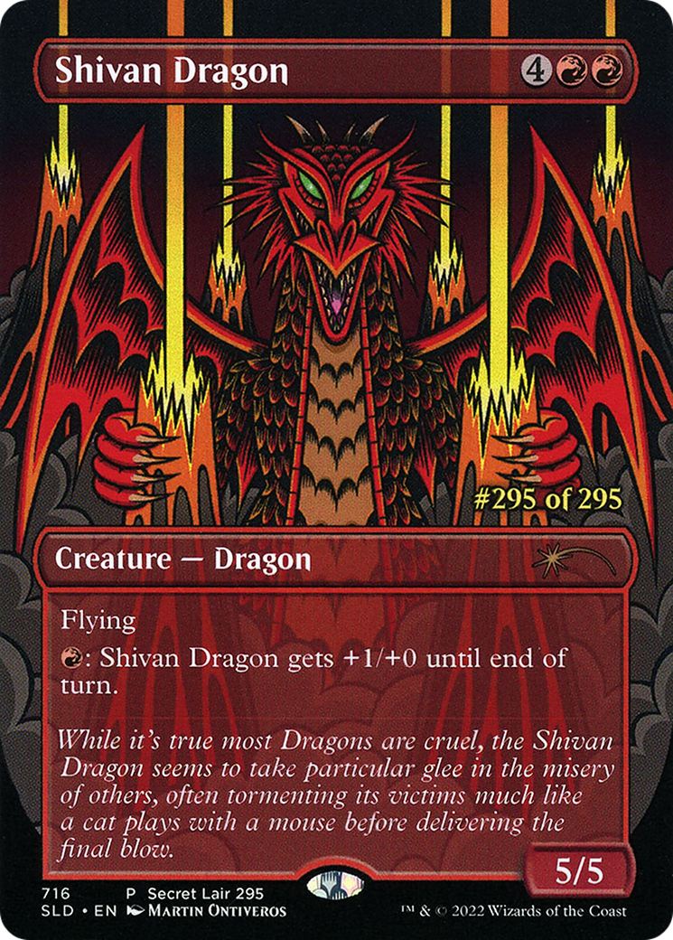 Shivan Dragon (SLD-716) - Secret Lair Drop (Borderless)