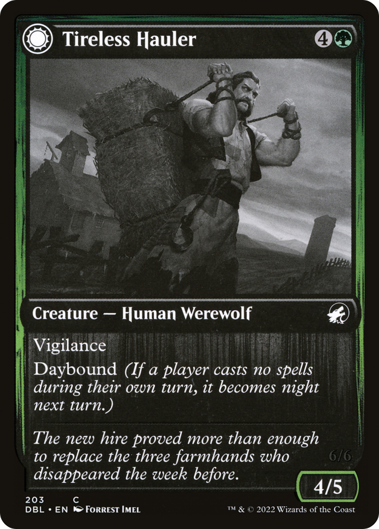 Tireless Hauler // Dire-Strain Brawler (DBL-203) - Innistrad: Double Feature: (Double Faced Transform)