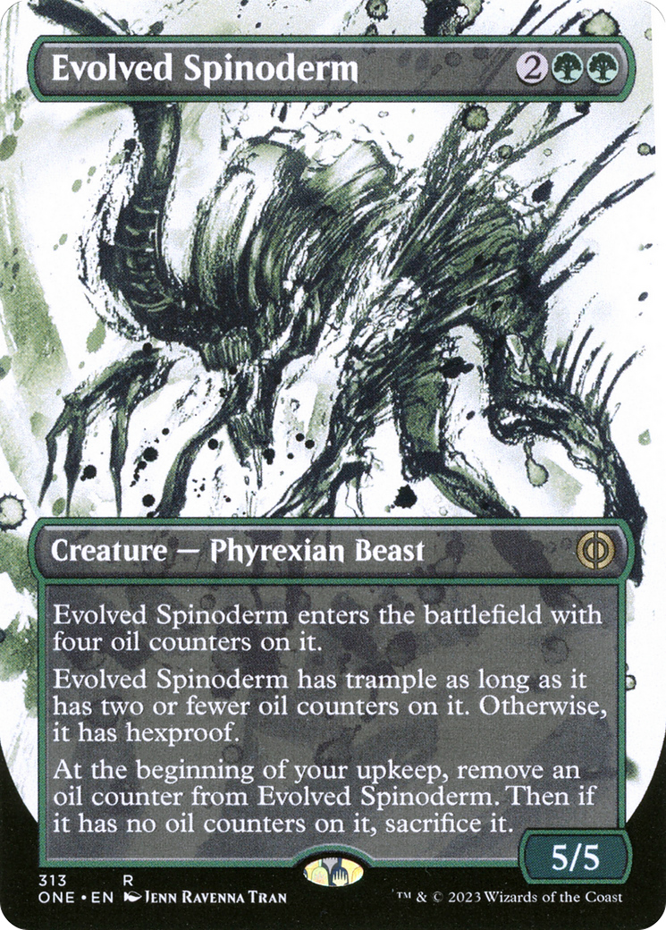 Evolved Spinoderm (ONE-313) - Phyrexia: All Will Be One: (Showcase) (Borderless) Foil