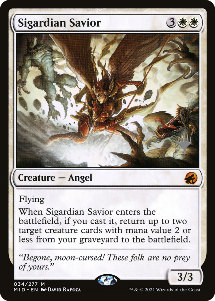 Sigardian Savior (PPMID-34P) - Innistrad: Midnight Hunt Promos