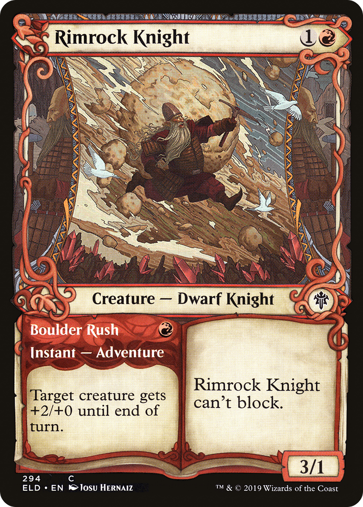 Rimrock Knight // Boulder Rush (ELD-294) - Throne of Eldraine: (Showcase)