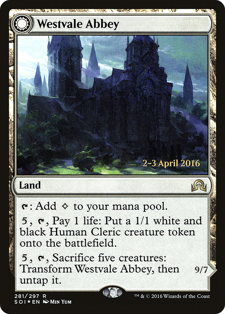 Westvale Abbey // Ormendahl, Profane Prince (PRE-281S) - Shadows over Innistrad Promos: (Double Faced Transform) Foil