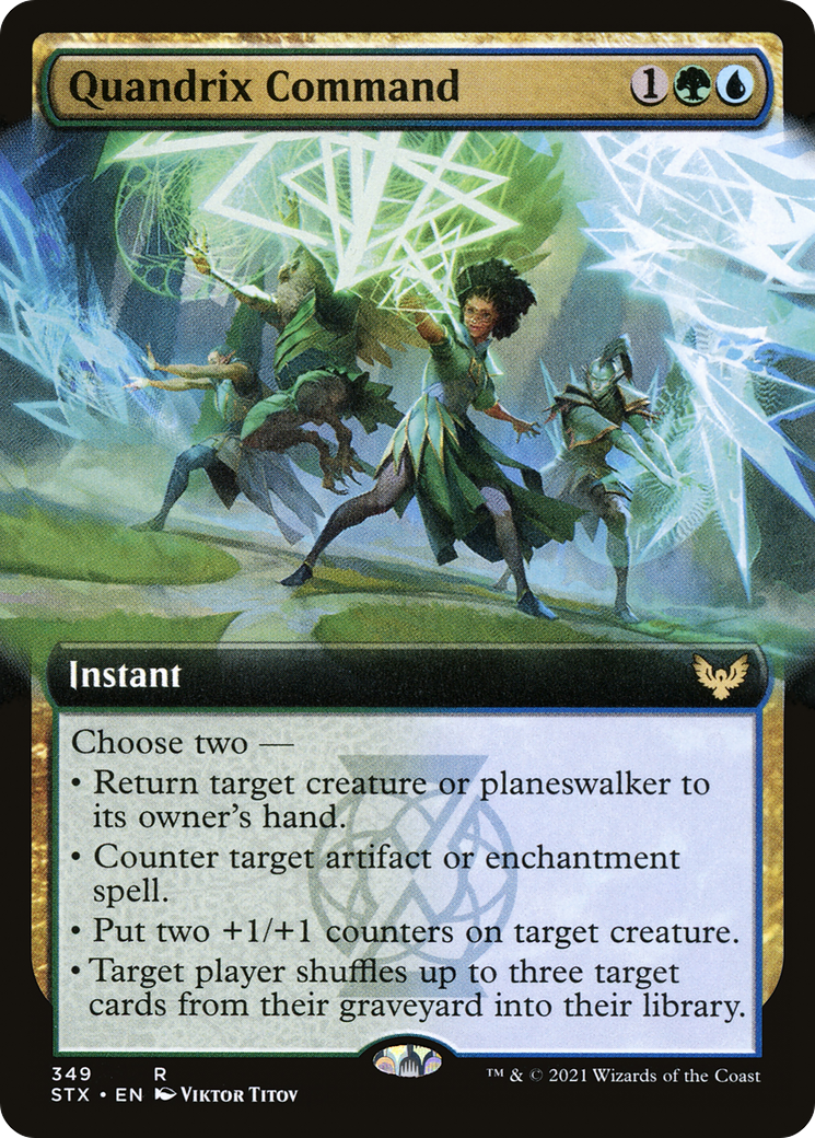 Quandrix Command (STX-349) - Strixhaven: School of Mages: (Extended Art)