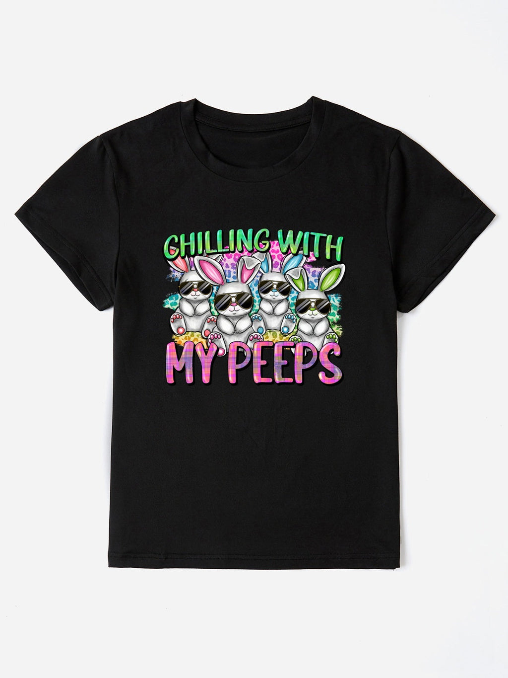 CHILLING WITH MY PEEPS Round Neck T-Shirt
