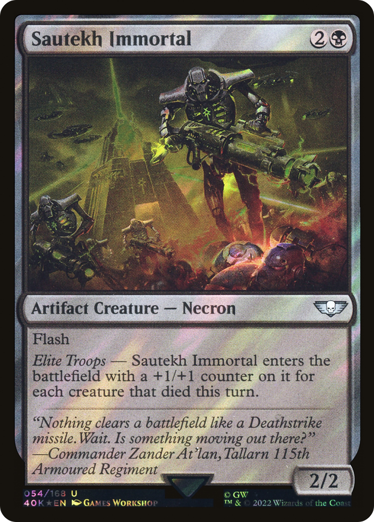 Sautekh Immortal (40K-54★) - Warhammer 40,000 Commander Foil