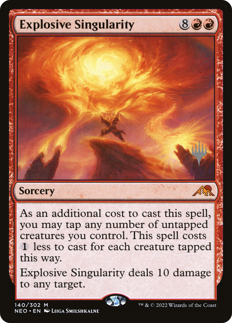 Explosive Singularity (PPNEO-140) - Kamigawa: Neon Dynasty Promos Foil