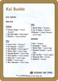Kai Budde Decklist (WCD-) - World Championship Decks 1999
