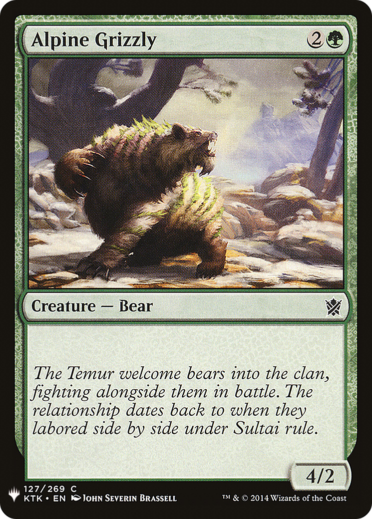 Alpine Grizzly (LIST-KTK-127) - The List