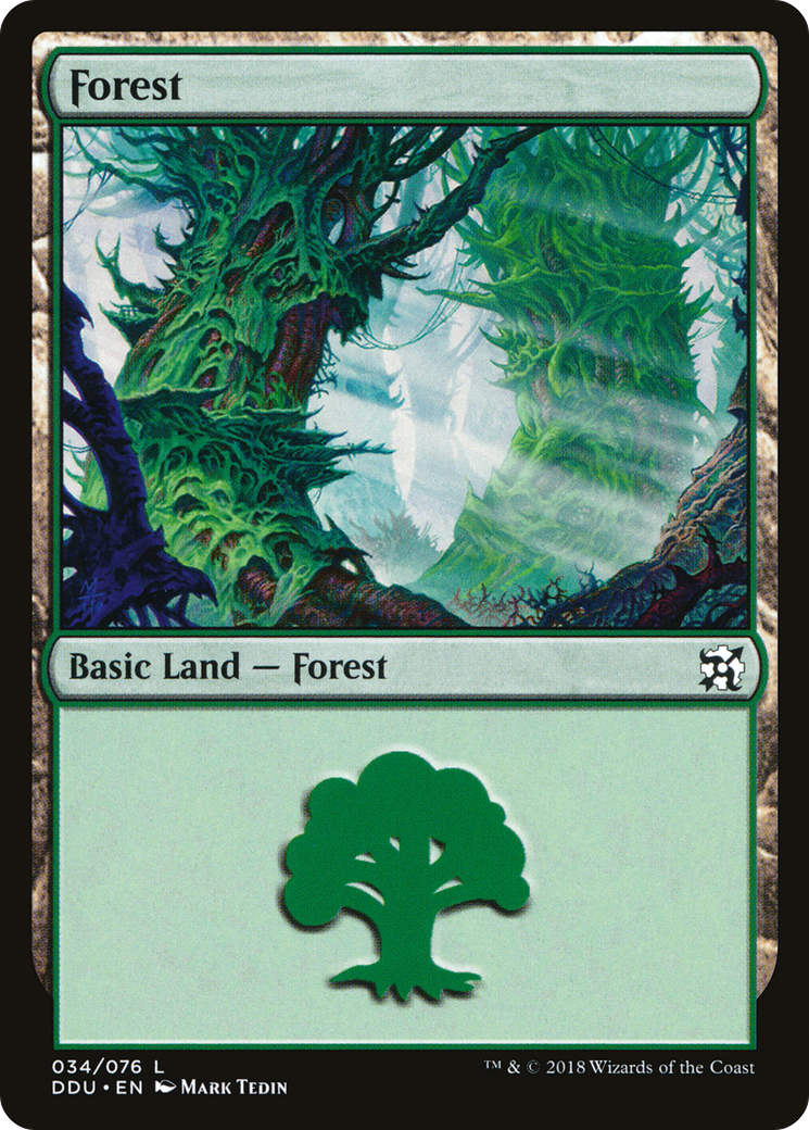 Forest (DDU-034) - Duel Decks: Elves vs. Inventors