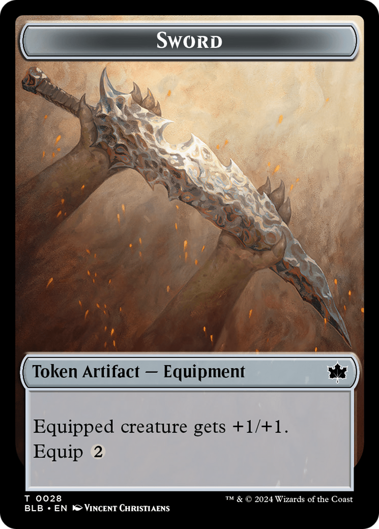 Sword (BLB-028) - Bloomburrow Tokens