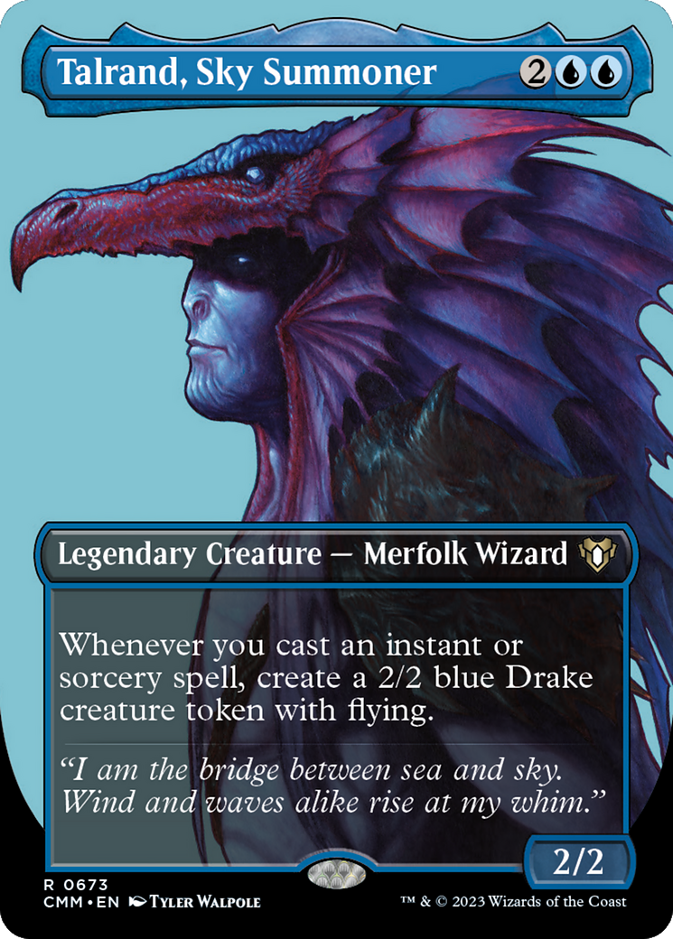 Talrand, Sky Summoner (CMM-673) - Commander Masters (Borderless) Foil