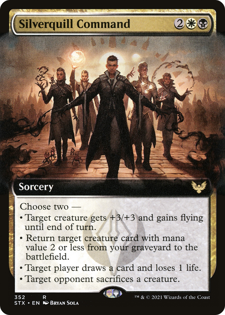 Silverquill Command (STX-352) - Strixhaven: School of Mages: (Extended Art)