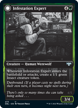 Infestation Expert // Infested Werewolf (DBL-473) - Innistrad: Double Feature: (Double Faced Transform)