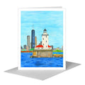 Lighthouse, Chicago, Greeting Card (#8640A)