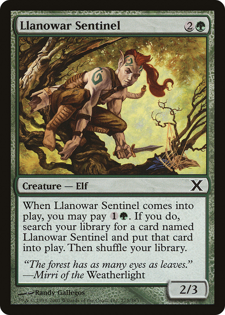 Llanowar Sentinel (10E-275) - Tenth Edition