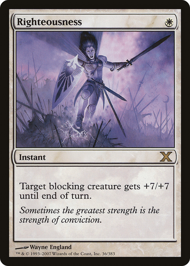 Righteousness (10E-036) - Tenth Edition Foil