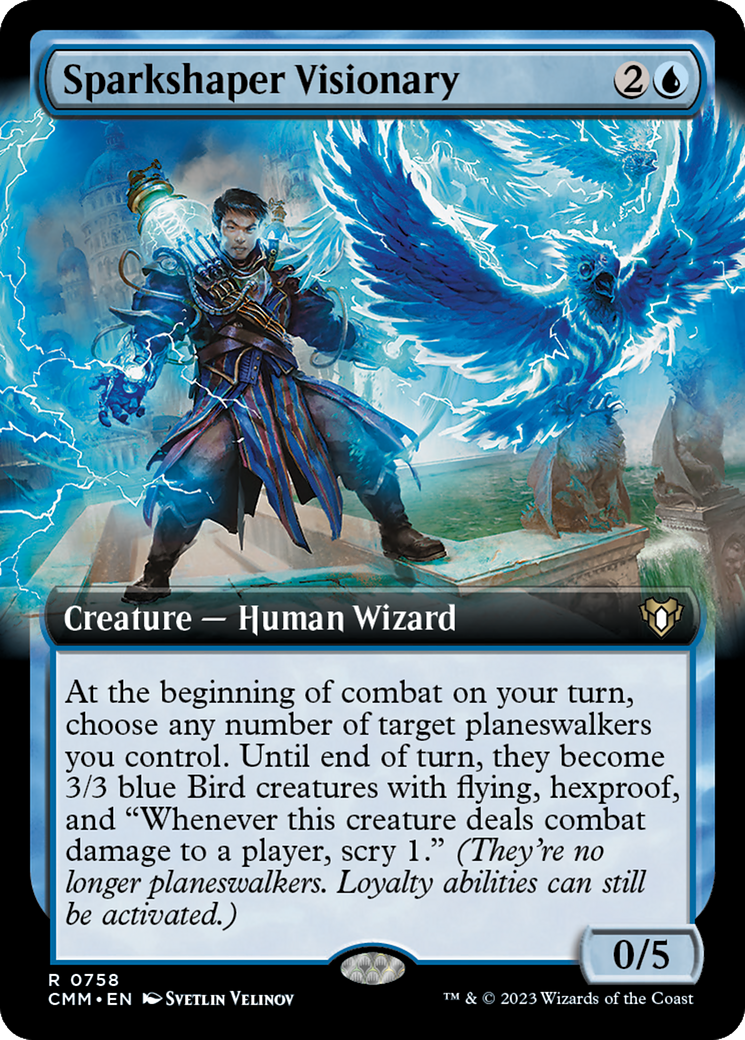 Sparkshaper Visionary (CMM-758) - Commander Masters: (Extended Art) Foil