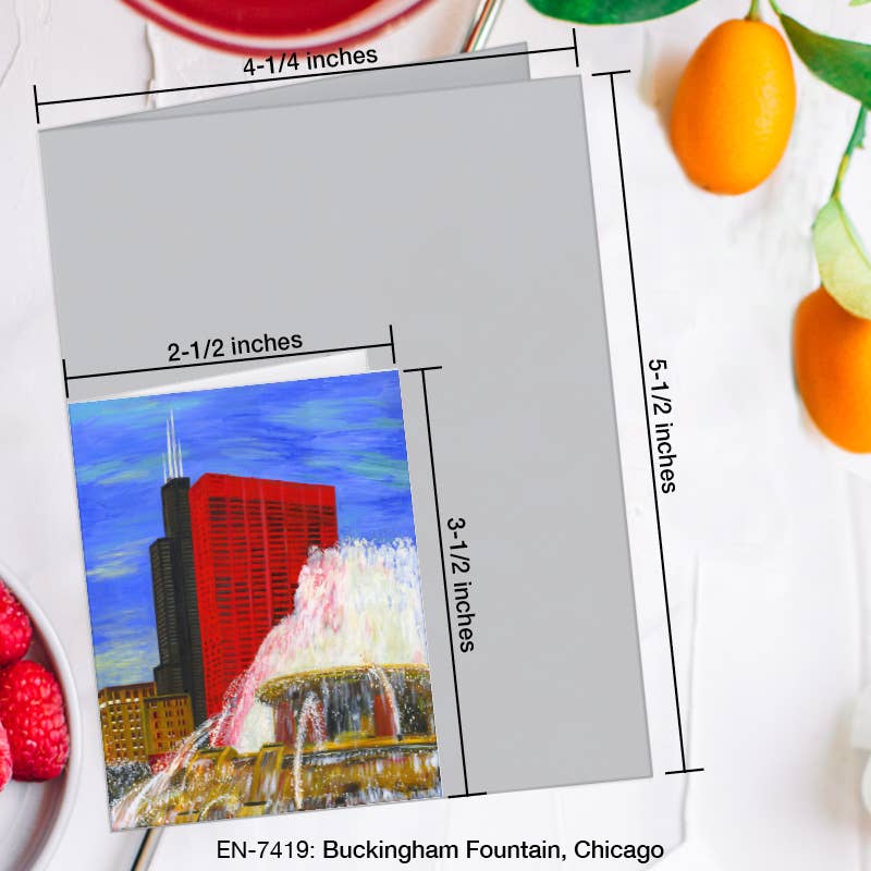 Buckingham Fountain, Chicago, Greeting Card (#7419A)