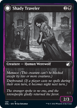 Shady Traveler // Stalking Predator (DBL-120) - Innistrad: Double Feature: (Double Faced Transform)