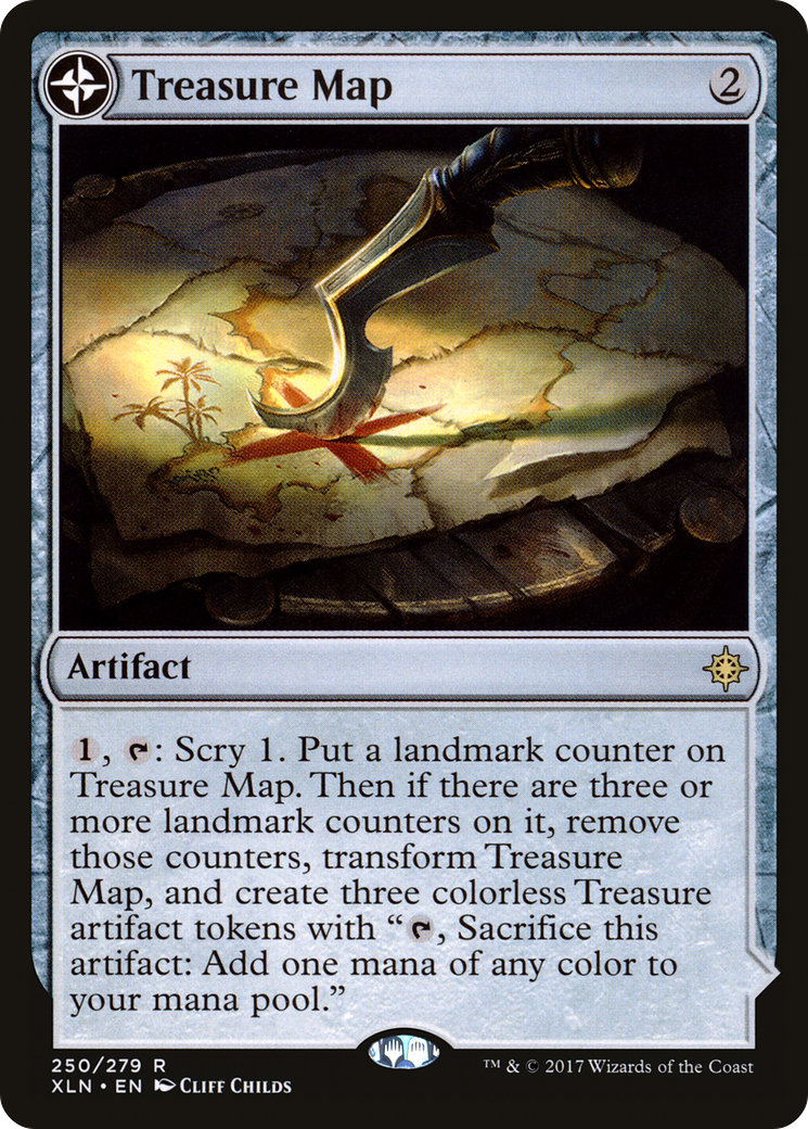 Treasure Map // Treasure Cove (XLN-250) - Ixalan: (compasslanddfc) Foil