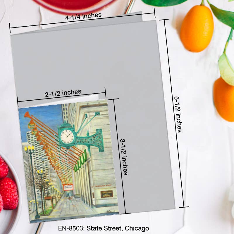 State Street, Chicago, Greeting Card (#8503A)