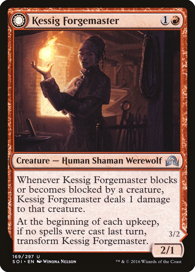 Kessig Forgemaster // Flameheart Werewolf (SOI-169) - Shadows over Innistrad: (Double Faced Transform) Foil