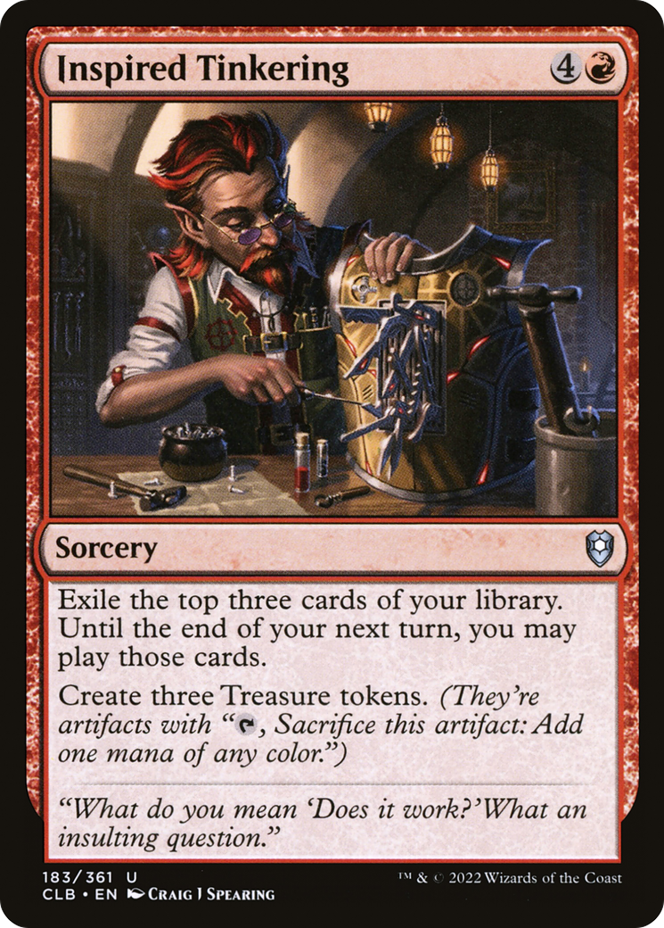 Inspired Tinkering (CLB-183) - Commander Legends: Battle for Baldur's Gate Foil