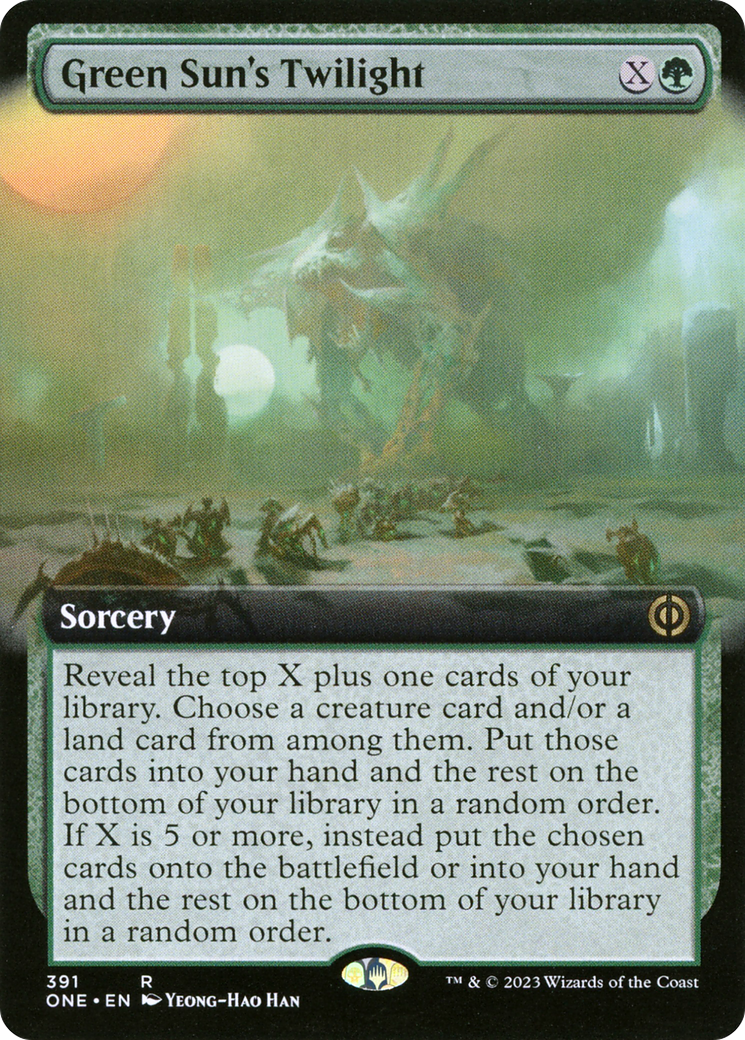 Green Sun's Twilight (ONE-391) - Phyrexia: All Will Be One: (Extended Art)