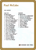 Paul McCabe Decklist (WCD-PM0B) - World Championship Decks 1997