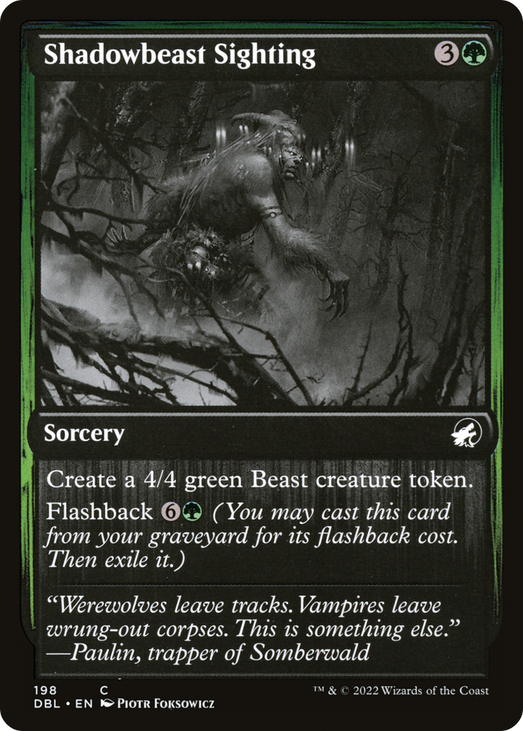 Shadowbeast Sighting (DBL-198) - Innistrad: Double Feature Foil
