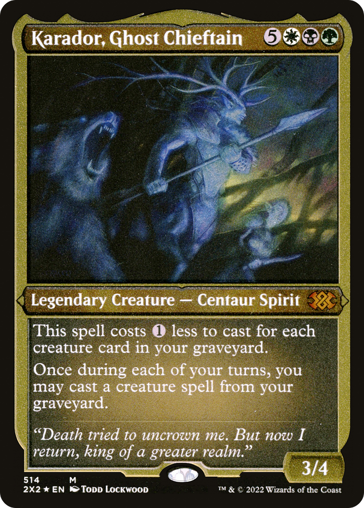 Karador, Ghost Chieftain (2X2-514) - Double Masters 2022 Foil