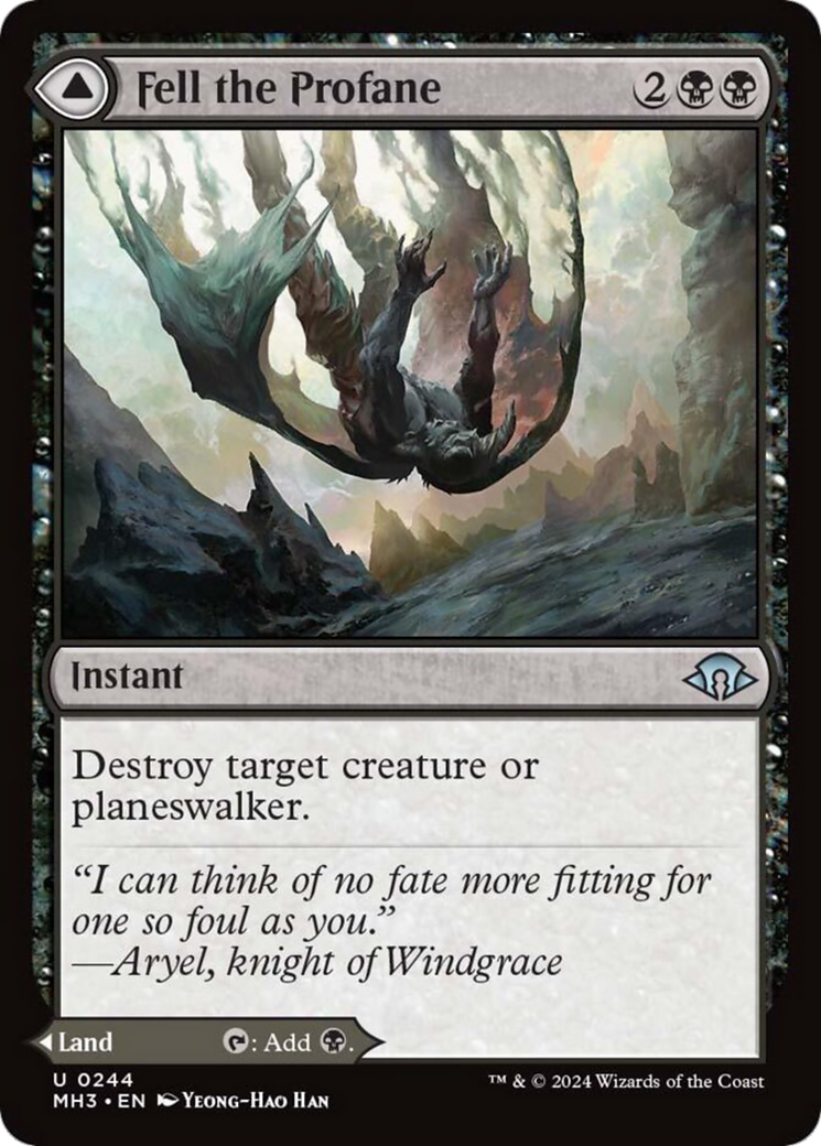 Fell the Profane (MH3-244) - Modern Horizons 3 Foil