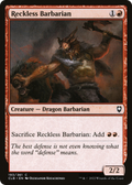 Reckless Barbarian (CLB-193) - Commander Legends: Battle for Baldur's Gate
