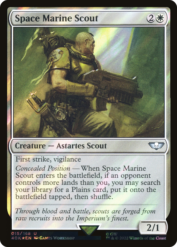 Space Marine Scout (40K-15★) - Warhammer 40,000 Commander Foil