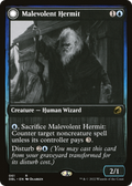 Malevolent Hermit // Benevolent Geist (DBL-061) - Innistrad: Double Feature: (Double Faced Transform) Foil