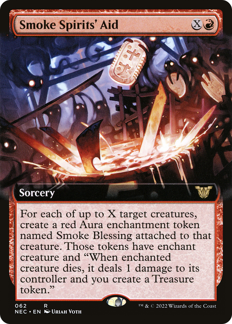 Smoke Spirits' Aid (NEC-062) - Neon Dynasty Commander: (Extended Art)
